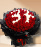 Grand Red & White Rose Signature Bouquet (100 Roses)