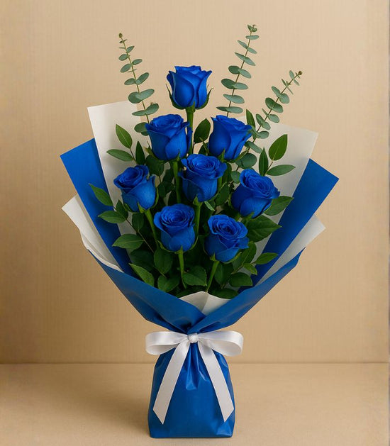 Blue Velvet Rose Bouquet