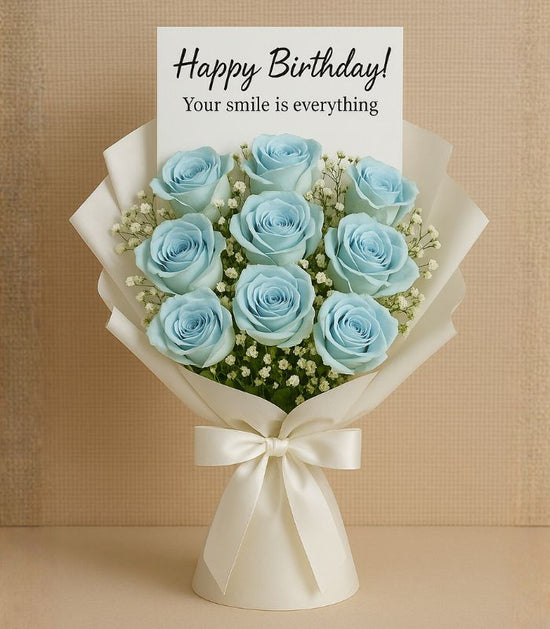 Breezy Blue Shades Rose Bouquet