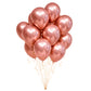 Rose Gold Metallic Helium Balloons Bunch of 10