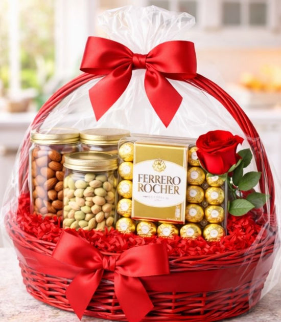 Luxury Red Gift Basket