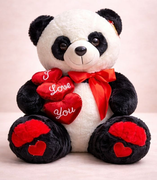 Adorable Panda Teddy Bear – Valentine Edition